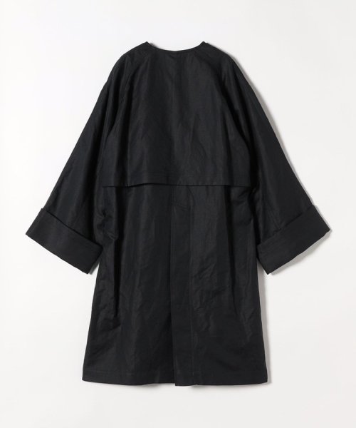 quaranciel:〈手洗い可能〉コットン リネン ダブル オーバー コート quaranciel リネン コットン 品番：613 濃色製品は