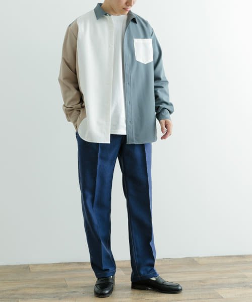 ITEMS URBANRESEARCH(アイテムズアーバンリサーチ（メンズ）)/『イージーケア/UVカット』シンセティックデニム コントラストステッチパンツ/img16