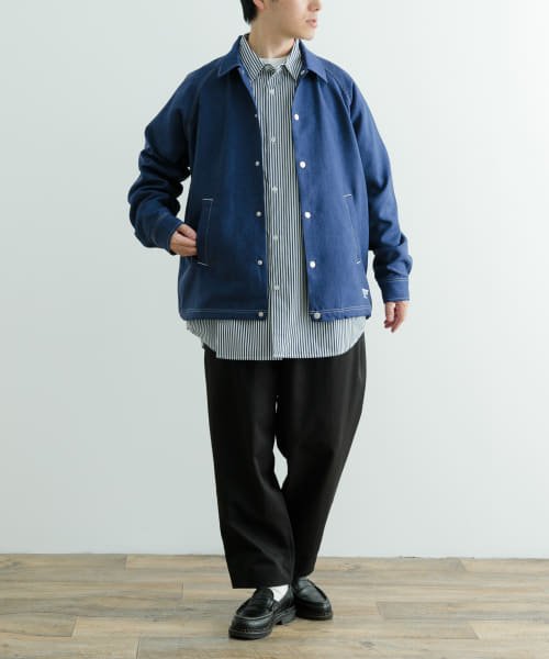 ITEMS URBANRESEARCH(アイテムズアーバンリサーチ（メンズ）)/『イージーケア/UVカット』シンセティックデニム コントラステッチコーチジャケット/img12