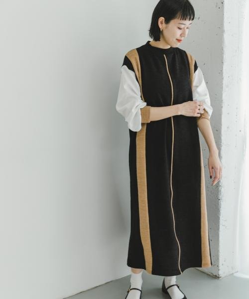 ITEMS URBANRESEARCH(アイテムズ アーバンリサーチ（レディース）)/ハイショクパイピングワンピース/img04