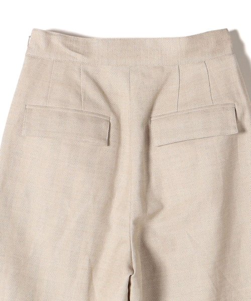 麻混 ヘリンボーン マリンパンツ 24SS ◇ 製品の特性上 濃色製品は