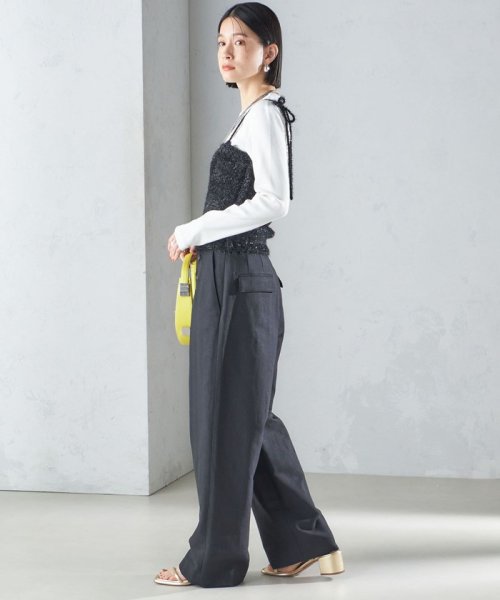 麻混 ヘリンボーン マリンパンツ 24SS ◇ 製品の特性上 濃色製品は