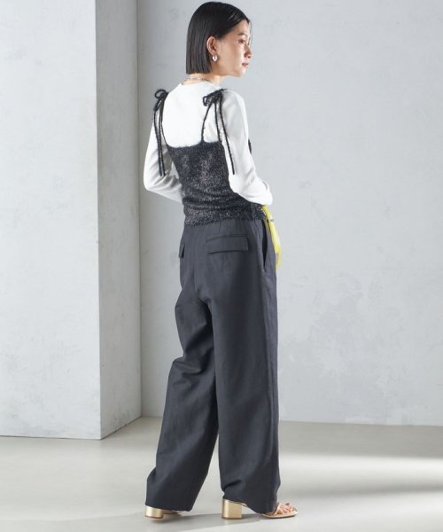 麻混 ヘリンボーン マリンパンツ 24SS ◇ 製品の特性上 濃色製品は