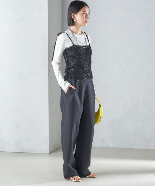 麻混 ヘリンボーン マリンパンツ 24SS ◇ 製品の特性上 濃色製品は