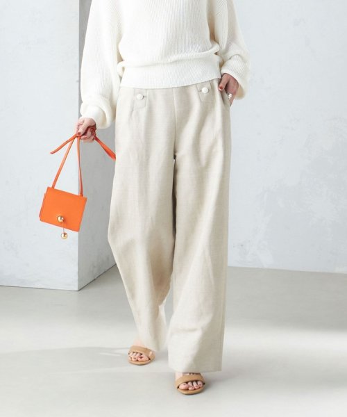 麻混 ヘリンボーン マリンパンツ 24SS ◇ 製品の特性上 濃色製品は