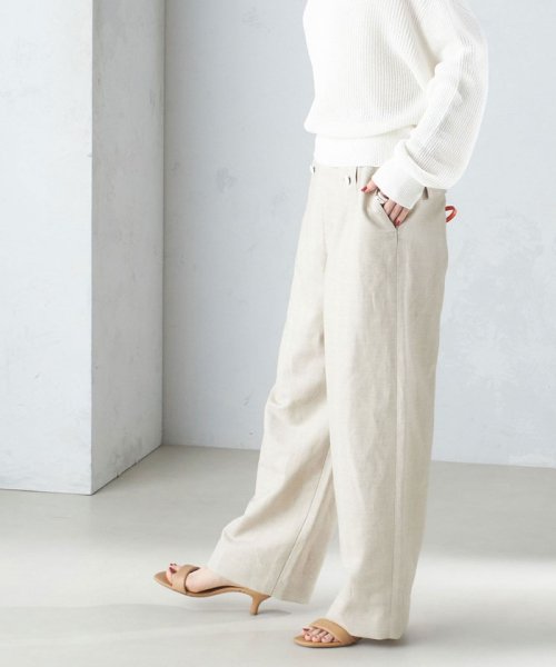 麻混 ヘリンボーン マリンパンツ 24SS ◇ 製品の特性上 濃色製品は