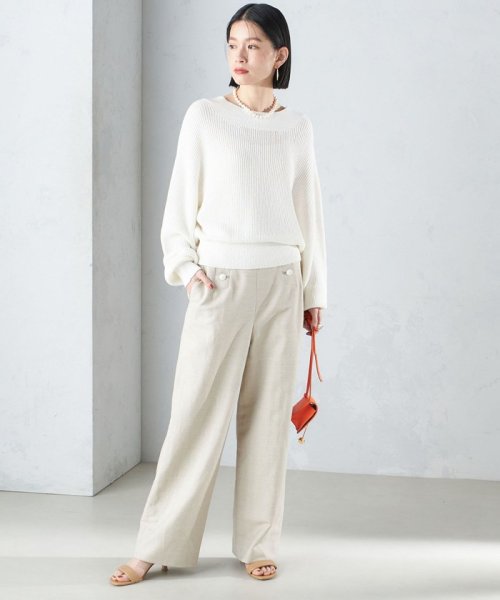 麻混 ヘリンボーン マリンパンツ 24SS ◇ 製品の特性上 濃色製品は