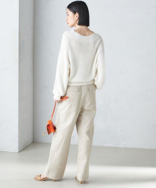 麻混 ヘリンボーン マリンパンツ 24SS ◇ 製品の特性上 濃色製品は