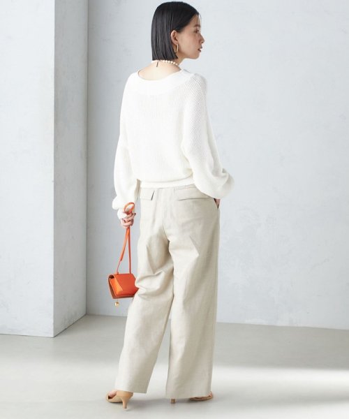 麻混 ヘリンボーン マリンパンツ 24SS ◇ 製品の特性上 濃色製品は