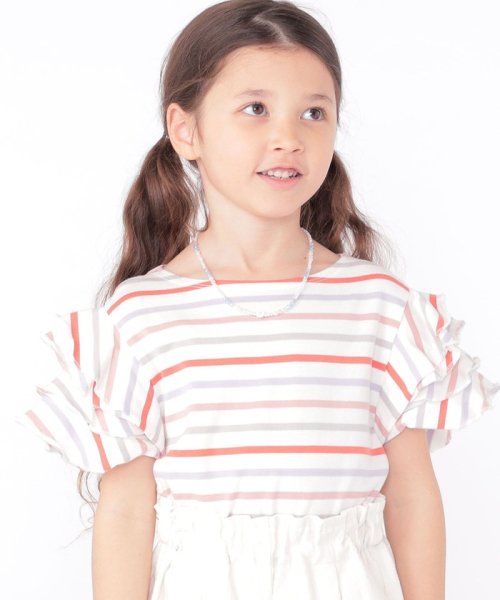 SHIPS KIDS(シップスキッズ)/SHIPS KIDS:100～130cm / オーガニック コットン フリル スリーブ TEE/img04