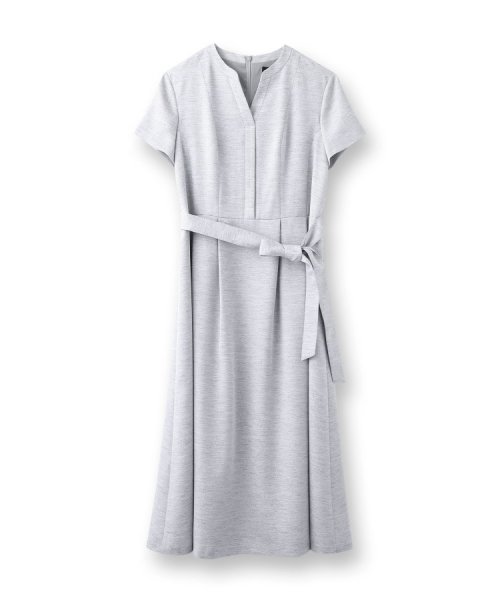 【清涼感／洗える／ミモレ丈】麻調 スラブワンピース 【清涼感／洗える／ミモレ丈】麻調 スラブワンピース C1758235501(13365円)