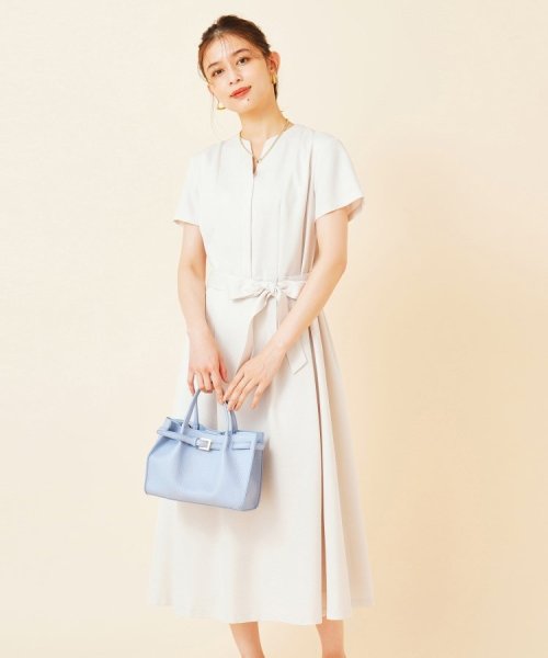 【清涼感／洗える／ミモレ丈】麻調 スラブワンピース 【清涼感／洗える／ミモレ丈】麻調 スラブワンピース C1758235501(13365円)