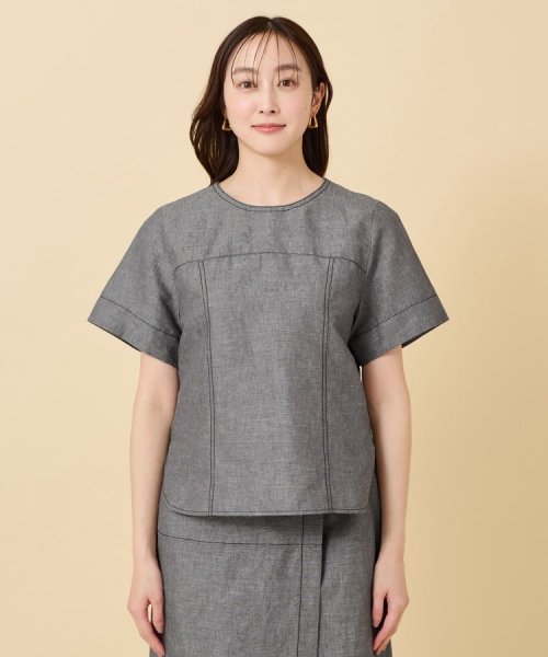 【セットアップ可能】ヘンプシャンブレー Tブラウス 人気・おすすめ｜使いやすい・旅行におすすめ 品質保証 全国発送 日本国内発送・最短翌日お届け