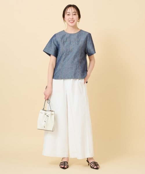 【セットアップ可能】ヘンプシャンブレー Tブラウス 人気・おすすめ｜使いやすい・旅行におすすめ 品質保証 全国発送 日本国内発送・最短翌日お届け