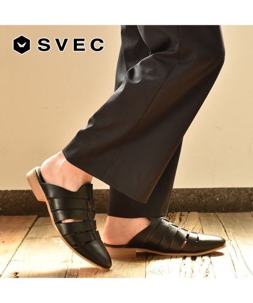 SVEC(シュベック)/グルカサンダル メンズ ミュール グルカミュール サンダル おしゃれ ブランド ヒール つっかけ サボサンダル ローヒール 革靴 皮靴 スリッパ かかと なし/img17