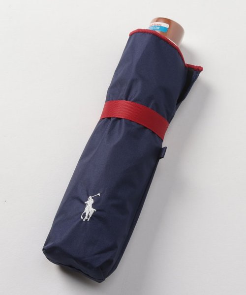 POLO RALPH LAUREN(umbrella)(ポロラルフローレン（傘）)/晴雨兼用折りたたみ日傘　ワンポイントオーバーロック/img02