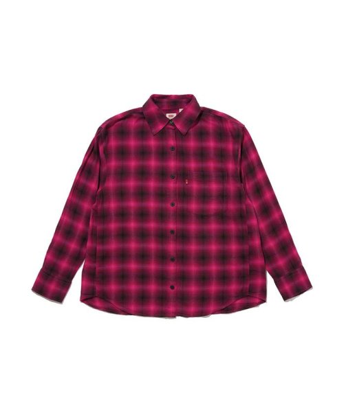 Levi's(リーバイス)/NOLA オーバーサイズシャツ レッド LUCINDA PLAID/img03