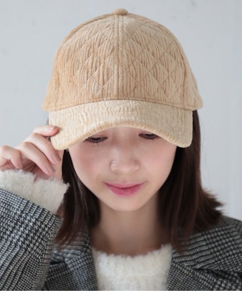 MAISON BREEZE(MAISON BREEZE)/【MAISON BREEZE】ステッチキルト キャップ 帽子 キルティング KNF039/img10