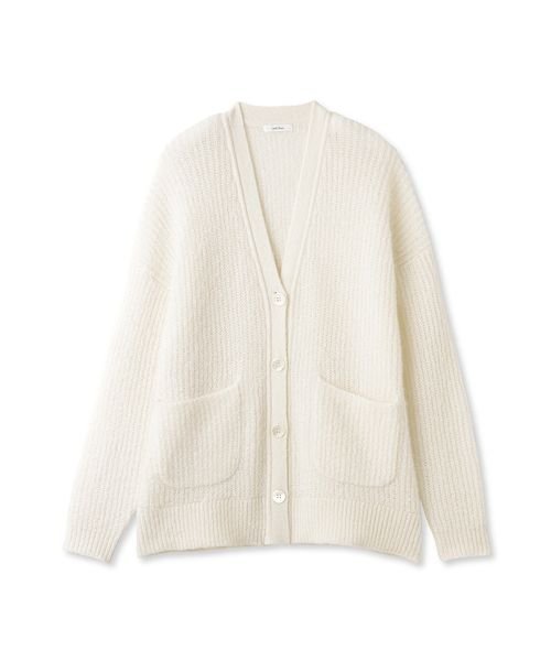 シェルボタンモヘヤシャギーカーデ 予めご了承ください