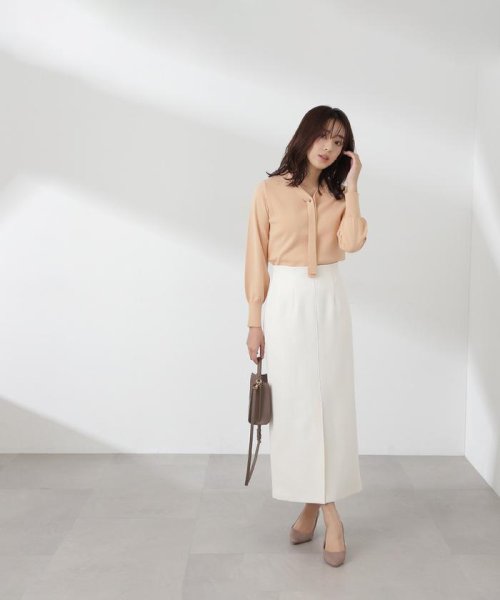 NATURAL BEAUTY BASIC(ナチュラルビューティーベーシック)/ハトメポイントボウタイニット　24SS/img24