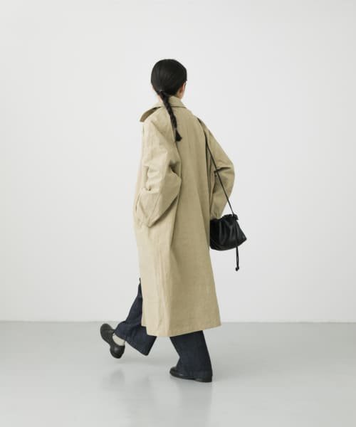ステンカラーラグランビッグコート 