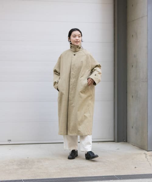 ステンカラーラグランビッグコート 