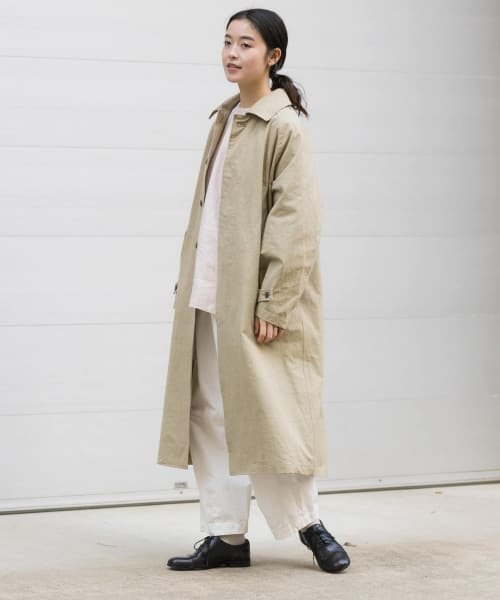 ステンカラーラグランビッグコート 