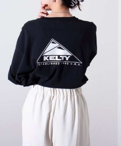 GLOSTER(GLOSTER)/【限定展開】【KELTY×GLOSTER】別注  ケルティワンポイントワッペン バックプリントTシャツ/img20