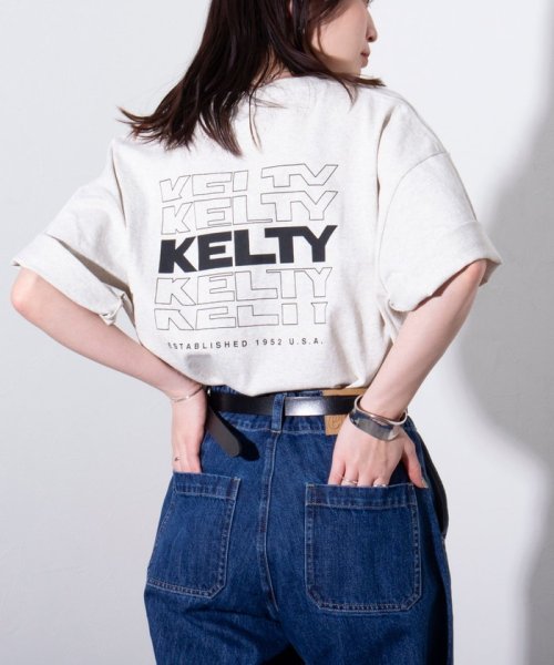 GLOSTER(GLOSTER)/【限定展開】【KELTY×GLOSTER】別注 バックタイポロゴプリントTシャツ ワンポイントワッペン/img19
