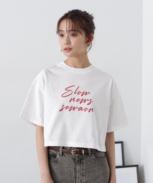 N Natural Beauty Basic(エヌナチュラルビューティベーシック)/クロップドビッグロゴTシャツ/img16