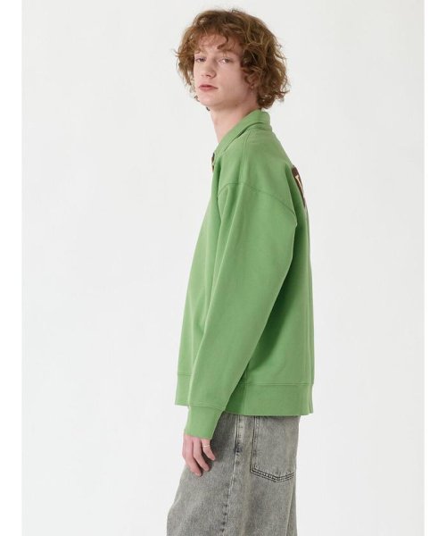 Levi's(リーバイス)/LEVI'S(R) SKATE ハーフジップシャツ グリーン JADE GREEN/img01