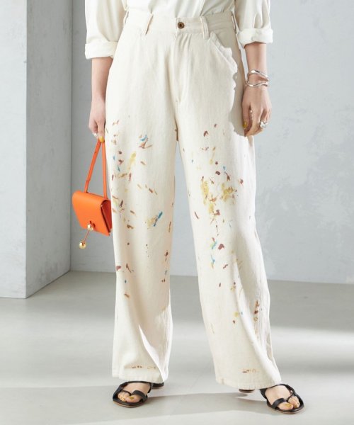 【SHIPS別注】WHITE FIELD:〈洗濯機可能〉ペインター パンツ WHITE FIELD L1236880756(9510円)
