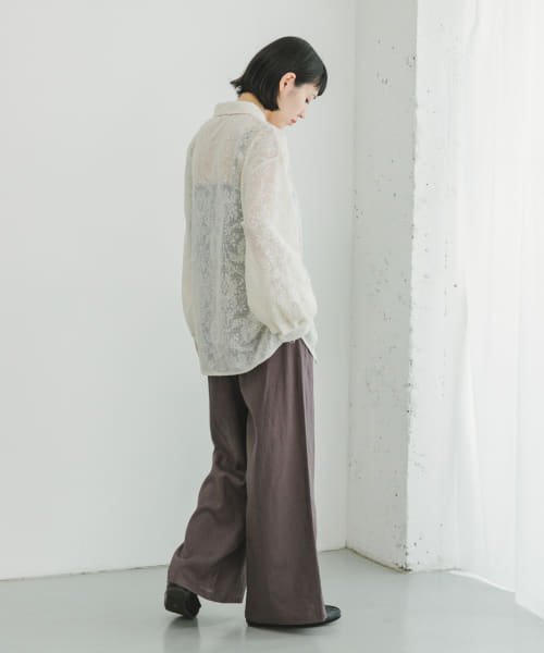 ITEMS URBANRESEARCH(アイテムズ アーバンリサーチ（レディース）)/『セットアップ対応』『Sサイズあり』『洗濯可』リネンレーヨンワイドパンツ/img54