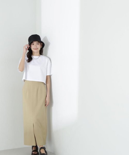 NATURAL BEAUTY BASIC(ナチュラルビューティーベーシック)/バックエンボスクロップドTシャツ/img13