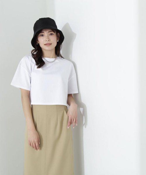 NATURAL BEAUTY BASIC(ナチュラルビューティーベーシック)/バックエンボスクロップドTシャツ/img14