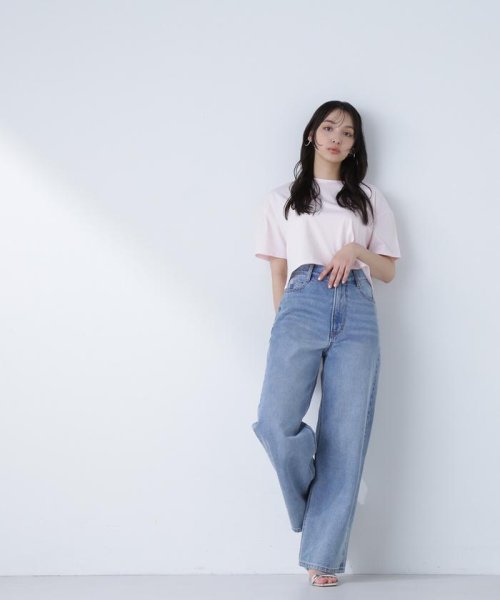 NATURAL BEAUTY BASIC(ナチュラルビューティーベーシック)/バックエンボスクロップドTシャツ/img17