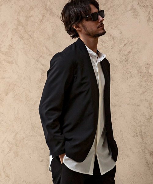 1PIU1UGUALE3 RELAX(ウノピゥウノウグァーレトレ リラックス)ノーカラージャケット 1PIU1UGUALE3