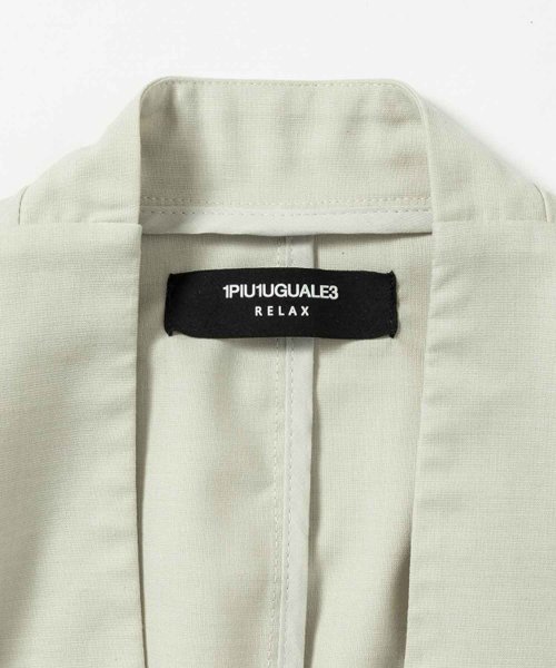 1PIU1UGUALE3 RELAX(ウノピゥウノウグァーレトレ リラックス)ノーカラージャケット 1PIU1UGUALE3