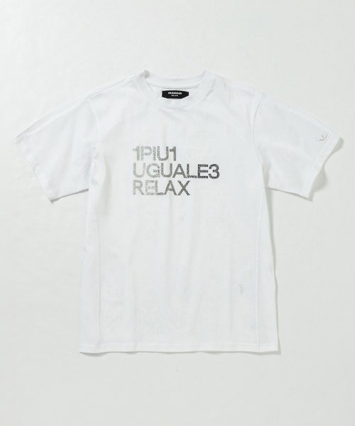 1PIU1UGUALE3 RELAX(1PIU1UGUALE3 RELAX)/1PIU1UGUALE3 RELAX(ウノピゥウノウグァーレトレ リラックス)ラインストーンロゴ半袖Tシャツ/img11