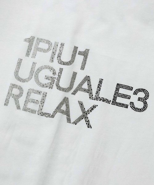 1PIU1UGUALE3 RELAX(1PIU1UGUALE3 RELAX)/1PIU1UGUALE3 RELAX(ウノピゥウノウグァーレトレ リラックス)ラインストーンロゴ半袖Tシャツ/img13