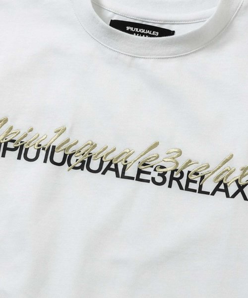 1PIU1UGUALE3 RELAX(1PIU1UGUALE3 RELAX)/1PIU1UGUALE3 RELAX(ウノピゥウノウグァーレトレ リラックス)ダブルロゴ半袖Tシャツ/img13