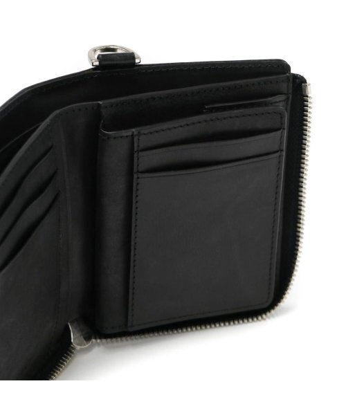 ノマドイ 二つ折り財布 BOX型小銭入れ NOMADOI 小銭入れあり 札入れ L字ファスナー 革 チェーン付き 馬革 日本製 CHICAGO NAMW3JS6 