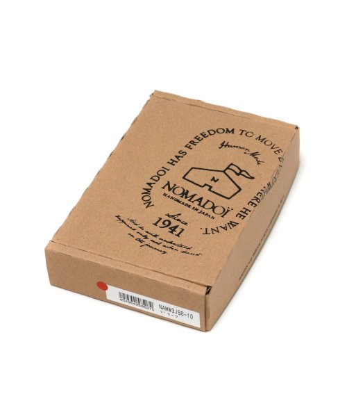 ノマドイ 二つ折り財布 BOX型小銭入れ NOMADOI 小銭入れあり 札入れ L字ファスナー 革 チェーン付き 馬革 日本製 CHICAGO NAMW3JS6 