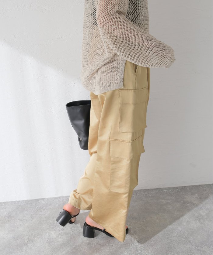 マットサテンワークパンツ crewre online shop / マットサテンカーゴパンツ