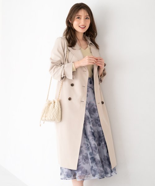 【2024春夏新作】サイドプリーツトレンチコート/MM418602 