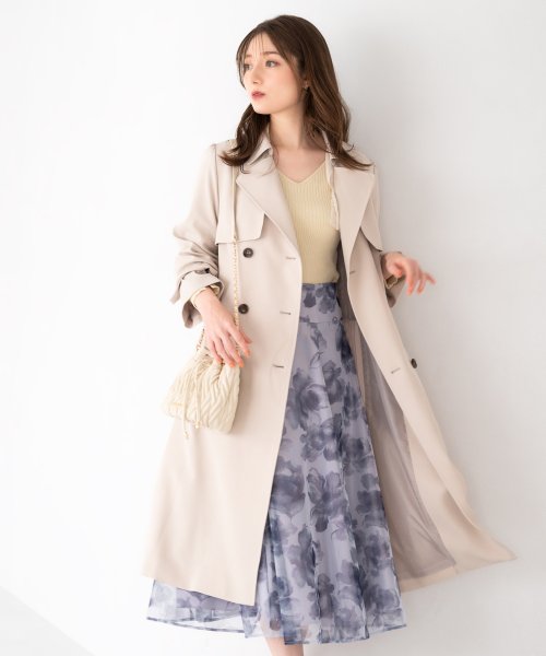 【2024春夏新作】サイドプリーツトレンチコート/MM418602 