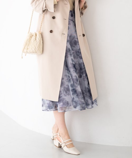 【2024春夏新作】サイドプリーツトレンチコート/MM418602 