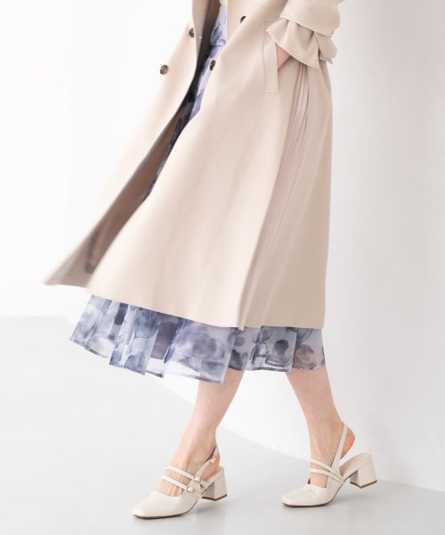 【2024春夏新作】サイドプリーツトレンチコート/MM418602 