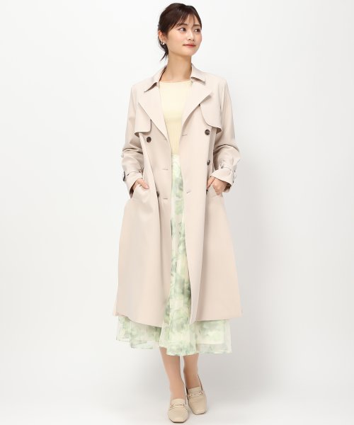 【2024春夏新作】サイドプリーツトレンチコート/MM418602 