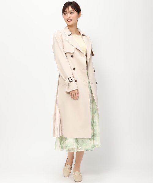 【2024春夏新作】サイドプリーツトレンチコート/MM418602 